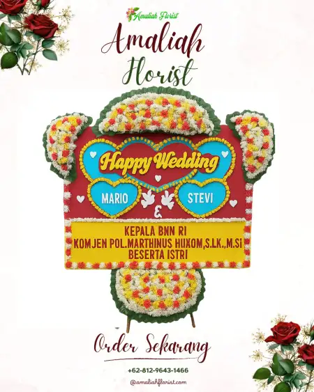 Papan Bunga Pernikahan Gurudug